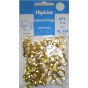 Hipkiss Brass Eyelet Refill Pack RE20R 17/64