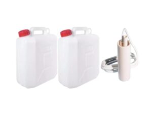 WHALE GP1002 12V Submersible Water Pump + 2 x 10L Jerry Can VW Campervan Camping