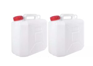 2 x 10 Litre Jerry Can Water Storage Container Spout Camping ES2052-X2