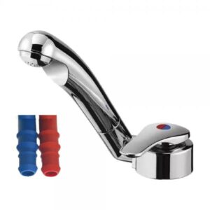 Reich Twist Mixer Tap 90 Degree Silver Chrome 39mm Left N104