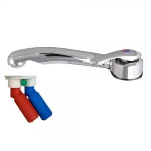 Reich Twist L/H 45 Degree Spout Mixer Chrome 39mm Smooth Inlets F211.