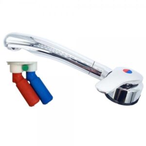 Reich Twist Caravan Mixer Tap Chrome Finish 90mm Left Handed Spout F271