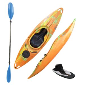Riber Sit In White Water Tourer Kayak  R-1016-Orange/Green/Yellow