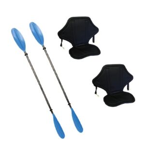 Riber Saver Bundle 2 x Riber Backrests and 2 x Folding Kayak Paddles R-6110