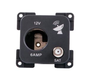 C-Line 12 Volt and Satelite Socket Dark Grey PO259
