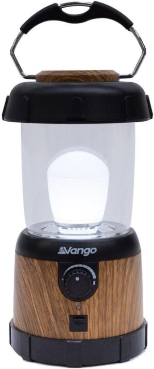 Vango Nova 200 Recharge USB Camping Lantern - Wood Effect