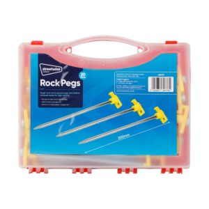 Leisurewize 20 Pcs Heavy Duty Tent Pegs 7 x 200mm Caravan Awning LW737