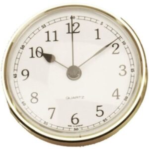 Crusader Caravan Small Arabic Round Clock (White Faced) H155