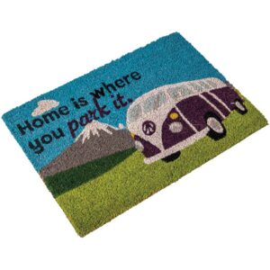 Heavy Duty Coir Home is Where You Park It (Camper Van) Mat C0052N