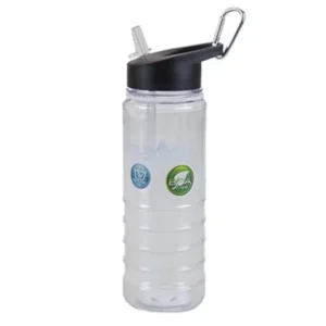 Summit 700ml Water Bottle With Carabiner Clip SUM696072 - Clear