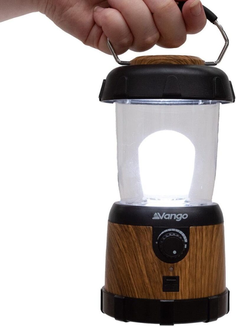 Vango Nova 200 Recharge USB Camping Lantern - Wood Effect - Image 4