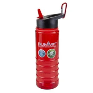 Summit 700ml Water Bottle With Carabiner Clip SUM696072 - Red
