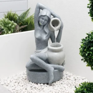 Gardenwize Solar Water Feature - Bathing Lady GW526