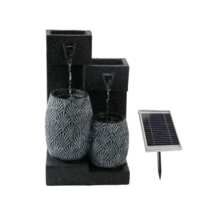 Gardenwize Solar Water Feature Vase with Battery Back-up GW565