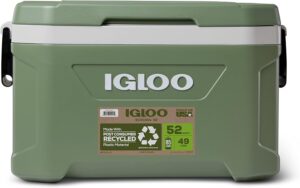 Igloo ECOCOOL 52QT Cool Box - Green/Grey - IG50491