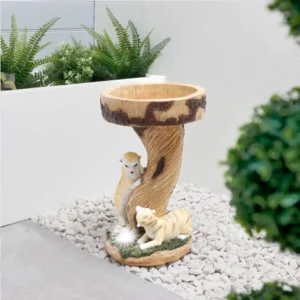 Gardenwize Solar Meerkat Bird Bath GW523