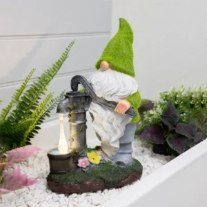 Gardenwize Gonk Ornament With Water Pump & Solar LED GW447