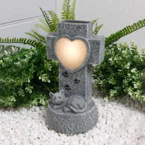Gardenwize Solar LED Cat Memorial Light GW291