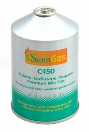 6 X Sunngas C450 Self Sealing Screw On Gas Cartridges Butane/Propane Mix SG0450-X6