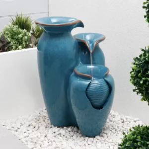 Gardenwize Solar Water Feature - Azure Grecian Pots GW524