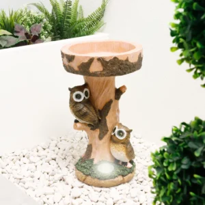 Gardenwize Solar Owl Birdbath GW539