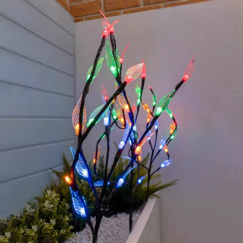 Gardenwize Pack of 3 Multi-Coloured LED Solar Tree Lights SWGSL272 - Image 4