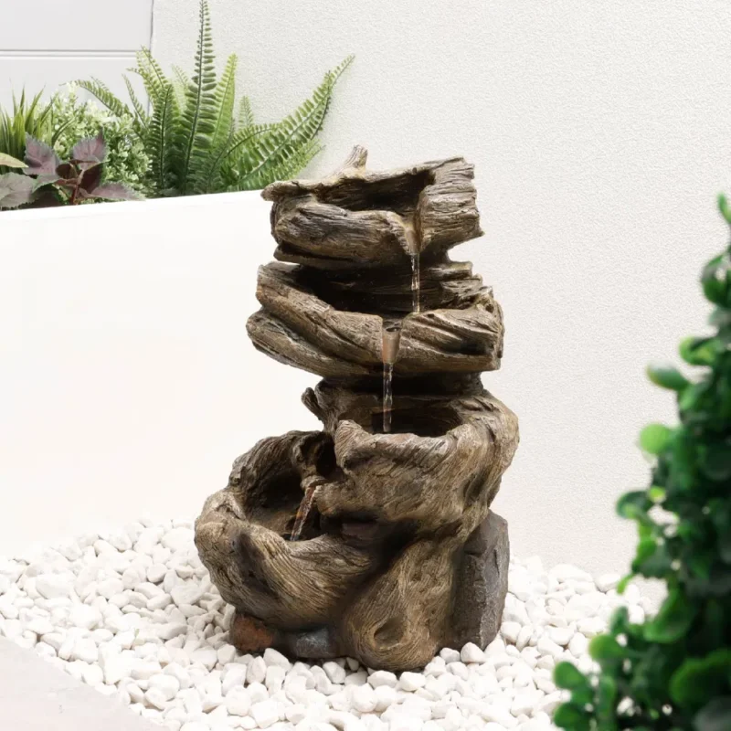 Gardenwize Solar Water Feature - Rock Stack Water Fountain GW541