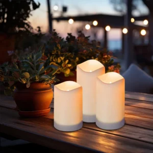 Gardenwize Solar LED Candle Set (3 Piece Set) GW427