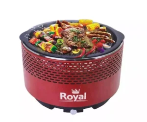 Royal Charcoal Smokeless BBQ Portable Grill Red Camping Garden Picnic V951-Red