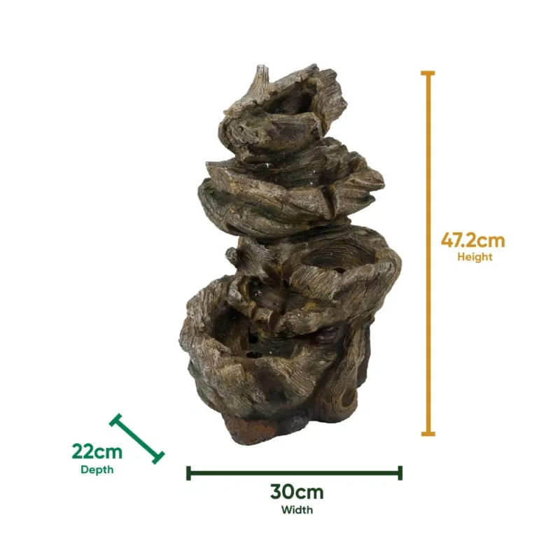 Gardenwize Solar Water Feature - Rock Stack Water Fountain GW541 - Image 4