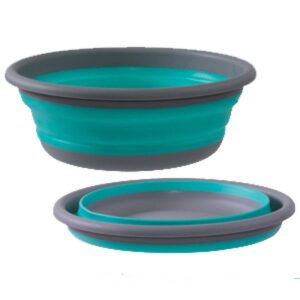 PLS Aqua/Grey - Collapsible Wash Basin 37cm HW5051
