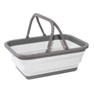 PLS White/Grey - Collapsible Shopping Basket HW5161