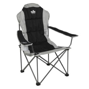 Royal President Folding Lightweight Camping Chair Black/Grey Caravan R712/Black
