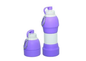 PLS Collapsible Sports Drinks Bottle 580ml BPA-Free Silicone - LILAC HW2020