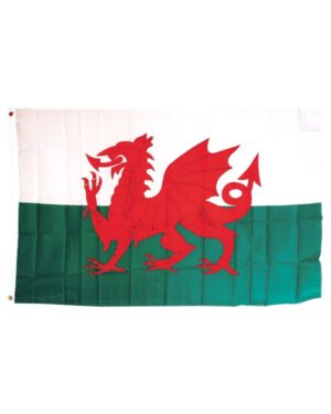 Kombat UK Welsh Flag Hemmed and Eyeleted 5' x 3'