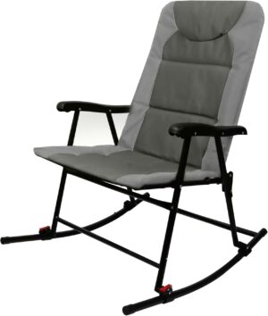 Leisurewize Foldable Rocking Chair Padded Outdoor Rocker with Armrests LW728