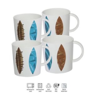 Pennine MARQUISE 4pc RPET Mug Set 100% Recycled Plastic. Caravan Motorhome ME483