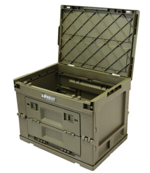 Kombat UK Military Folding Storage Box Green Storage Stackable Camping