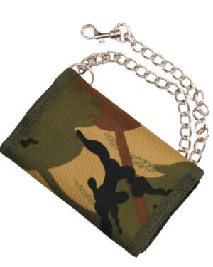 Kombat UK Mens Military Army Cadet Money Travel Wallet + Chain DPM