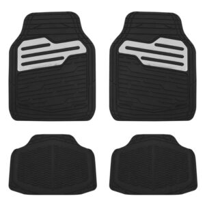 Streetwize Adonia Rubber Mat Set With Metallic Carbon Heel Pad 4 Pieces SWCM127