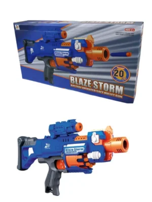 Kids Toy Dart Blaster Gun Blaze Storm Assault Rifle Army Includes 20 Foam Darts