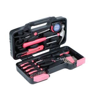 Streetwize Pink Tool Kit 39 Pieces Pliers Wrench Screwdriver Bits - SWTOOL37